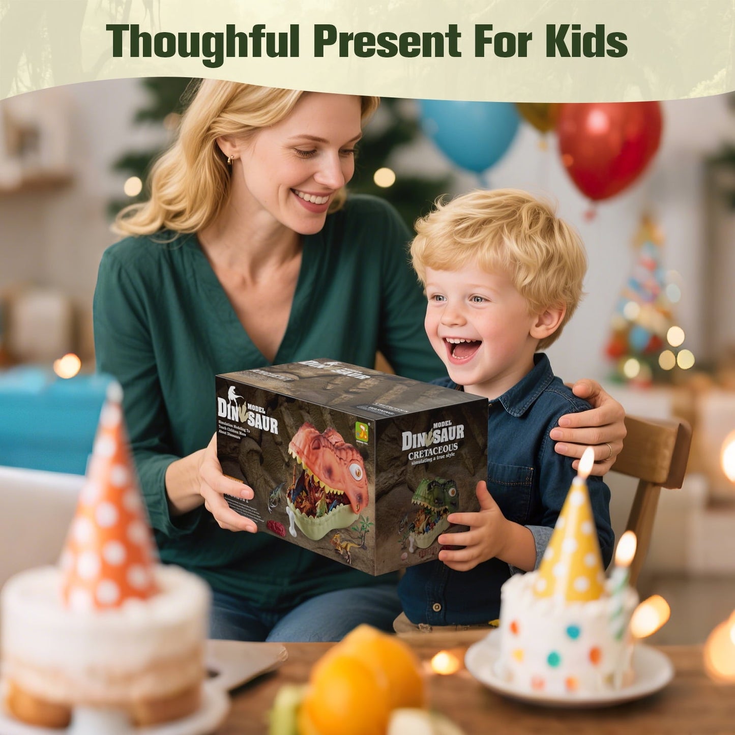 FunMagic Dinosaur Toys for Kids 3-6,45PCS Realistic Jurassic Dinosaurs Figures with Eggs&Trees&Fence,Dino World Playset, Gift for Toddler Boys & Girls