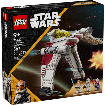 LEGO Star Wars: The Clone Wars V-19 Torrent Starfighter Building Toy - Pretend Play Set for Boys & Girls, Ages 9+ - Starship Model Kit W/ 3 Minifigures - Gift Idea for Birthdays - 75432