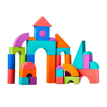 Spark.Create.Imagine Jumbo Foam Building Blocks, 53 Pieces for Ages 3+