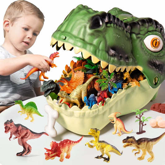 45PCS Dinosaur Toys for Kids 3-5, Realistic Jurassic Dinosaurs Figures with Eggs\u0026Trees\u0026Fence Playset to Create a Dino World,Educational Figures, Great Gift for Toddler Boys \u0026 Girl