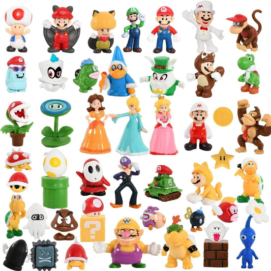 48pcs Super Mario Bros PVC Action Figure Toys Collection Doll Model Kids Gifts