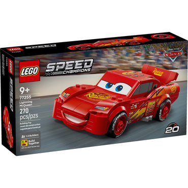 LEGO Speed Champions Lightning McQueen Toy - Disney Pixar Cars Building Blocks for Kids, Boys & Girls, Ages 9+ - Pretend Play Race Car & Bedroom Shelf Display - 77255