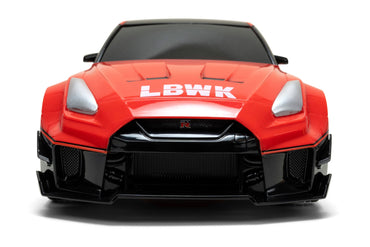 Jada 2020 Nissan GT-R R35 Liberty Walk – 1:16 RC – USB Rechargeable with Turbo Boost, Radio Control Cars (Red)