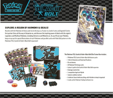 Pokemon Trading Card Games Scarlet & Violet 10.5 Black Bolt Elite Trainer Box