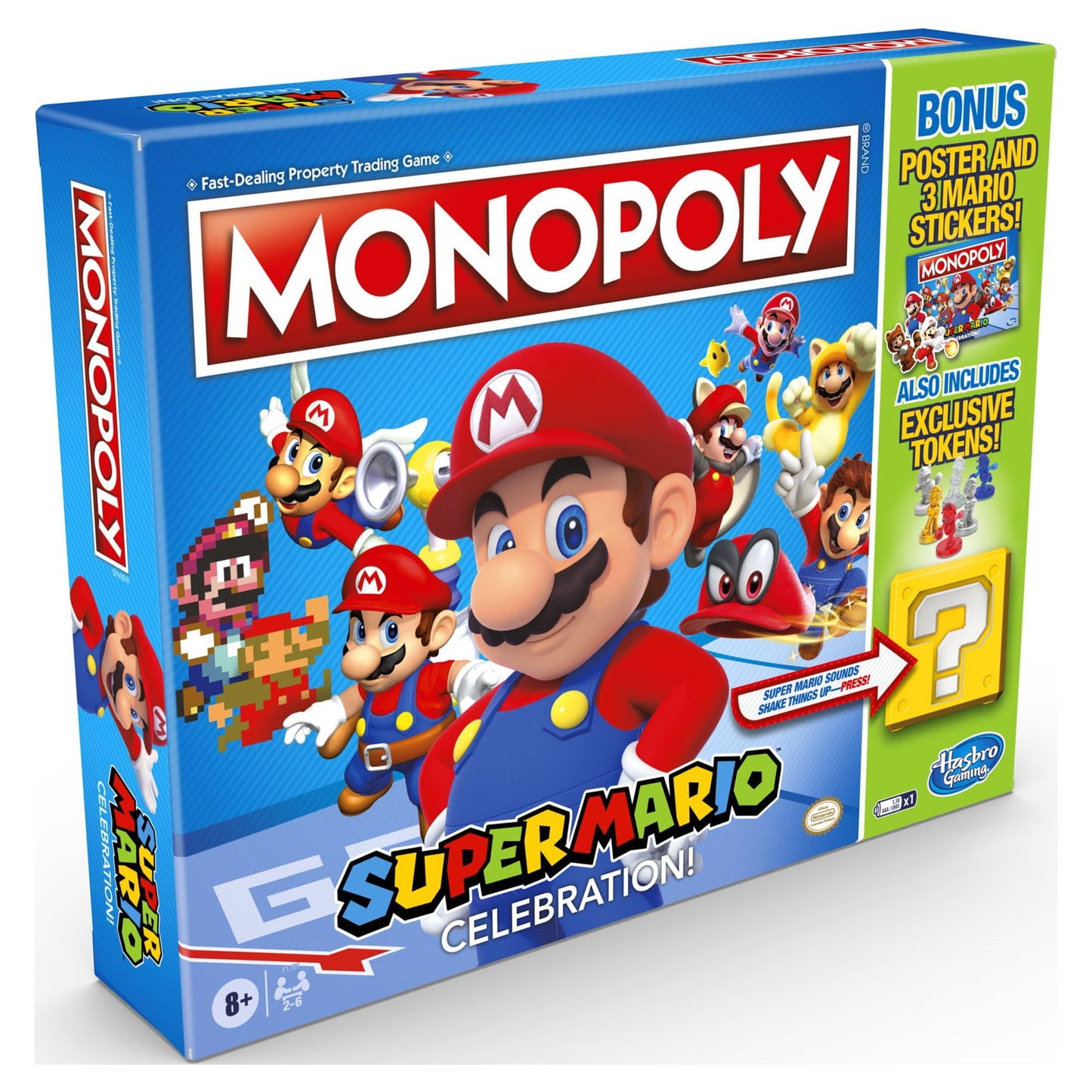 Monopoly Super Mario Celebration Edition Board Game With Poster and Stickers