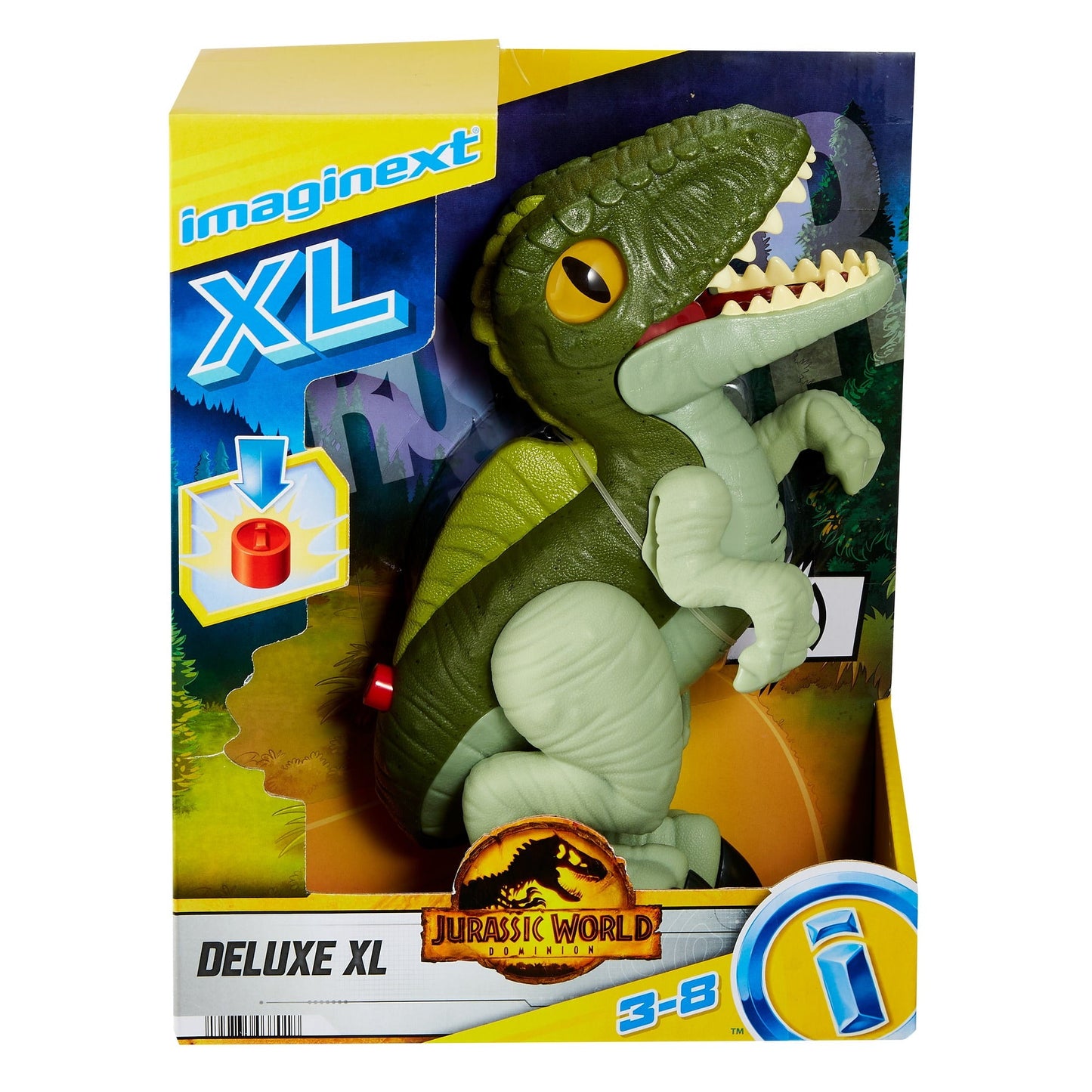 Imaginext Jurassic World Dominion Deluxe Growlin’ Giga XL Dinosaur Toy with Lights & Sounds