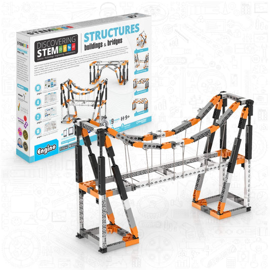 Engino- STEM Toys, Buildings & Bridges, Construction Toys for Kids 9+