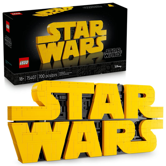 LEGO Star Wars Brick-Built Star Wars Logo - Building Blocks for Adults 18+ - Collectible DIY Model Kit - Unique Gift For Men and Women - Home Decor Idea for Fans of the Movie Series - 75407