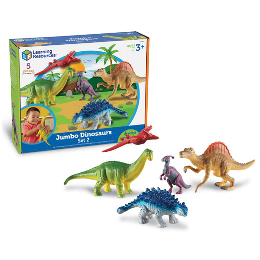 Learning Resources Jumbo Dinosaurs Expanded Set, Gifts For Boys And Girls, Ages 3+