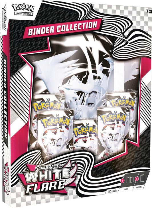 Pokemon Trading Card Games Scarlet & Violet 10.5 White Flare Binder Collection Box, 5 Packs