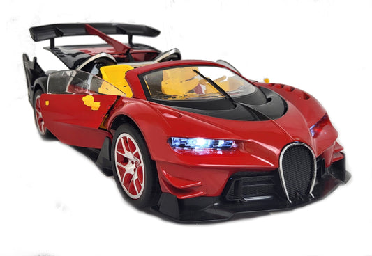 Remote Control Car, 1:14 Scale Rechargeable High Speed Racing Car with Lights, Ideal Christmas Toy RC Car Gift for Boys and Girls