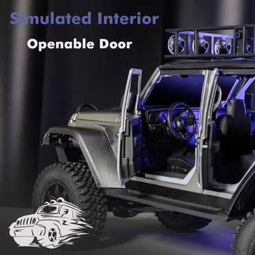 1/12 RC Crawler RTR, MN-128 Off-Road Truck, 4x4 RC Rock Crawler with 2.4G Remote Control RC Car Model for Adults Gifts (Gray)