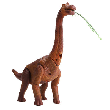 STROLA Electric Toys For Toddlers, Dinosaur Toys Walk With And Lay Eggs Projection Brachiosaurus Simulation Model Toy Gifts For Boys And Girls,Plastic,Brown,Birthday Gift