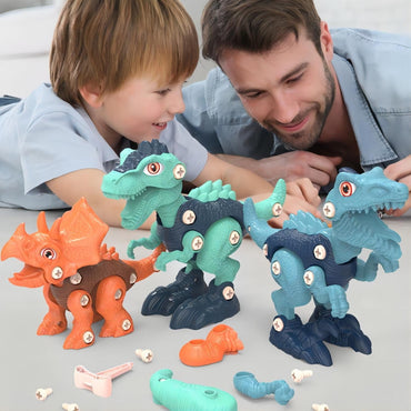 JBeeCtrl Dinosaur Toys for 3 4 5 6 7 Years Old Boys Take Apart Dinosaur Toys with Electric Drill for Kids 3-5 5-7 Construction Building Toy Party Christmas Birthday Gifts for Toddlers Boys Girls