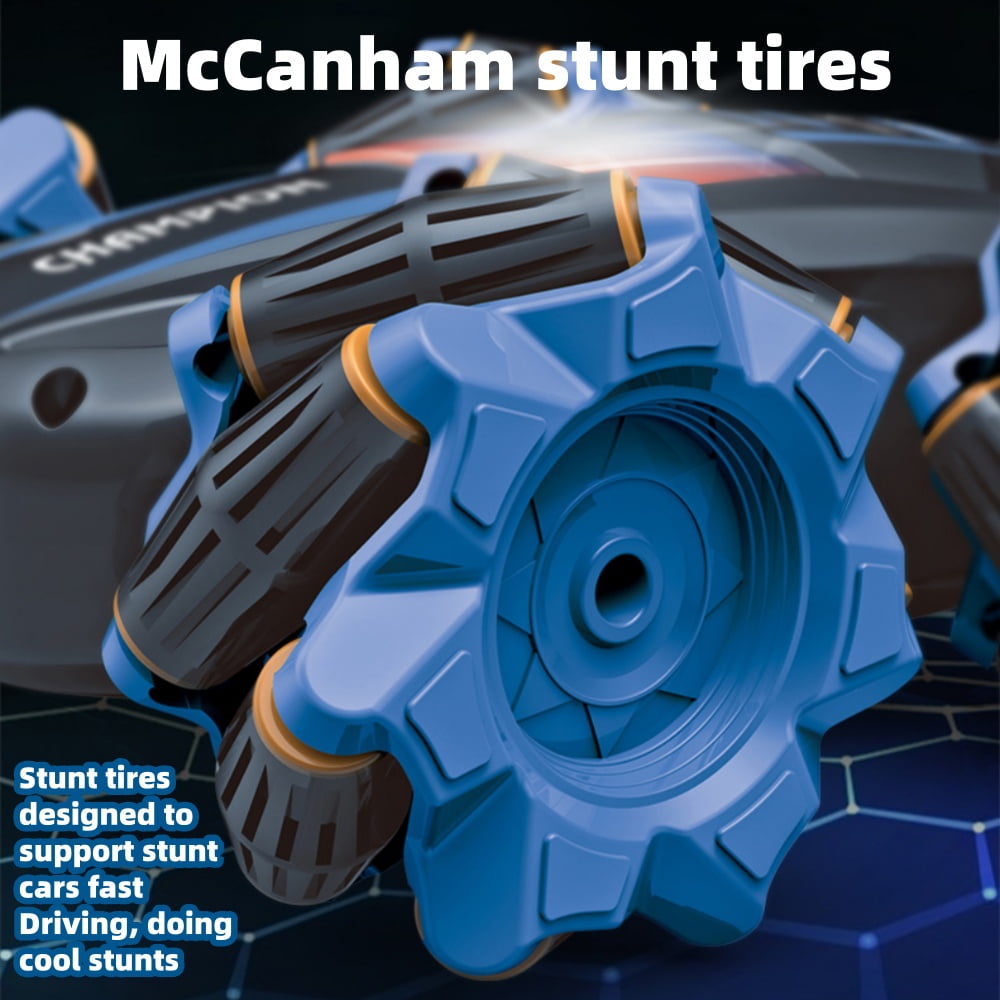 kibhous RC Stunt Car, 360° Spins Remote Control Car, 4WD RC Car with Lights Toy Gift for Boys Girls Kids