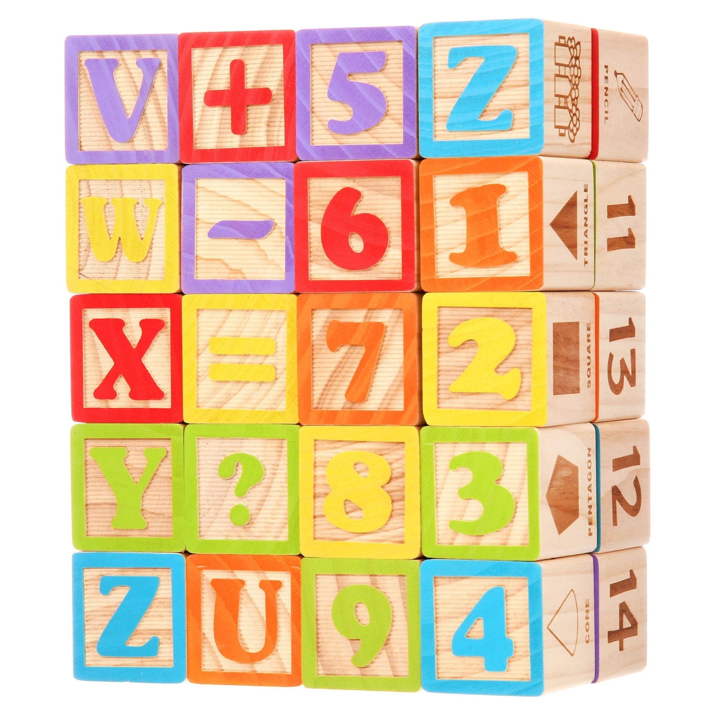 Spark Create Imagine ABC Wooden Blocks, 40 Pieces, Baby and Toddler Toys for Ages 18 months and older