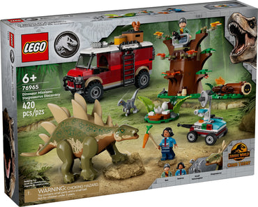 LEGO Jurassic World Dinosaur Missions: Stegosaurus Discovery Building Set, Jurassic World Toy for Kids with 2 Minifigures and 2 Dinosaur Toys, Birthday Gift for 6 Year Old Boys and Girls, 76965