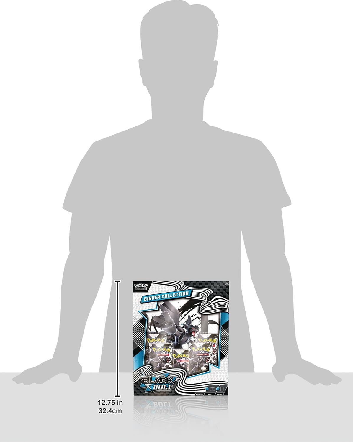 Pokemon TCG Scarlet & Violet 10.5 Black Bolt Binder Collection Box, 5 Packs