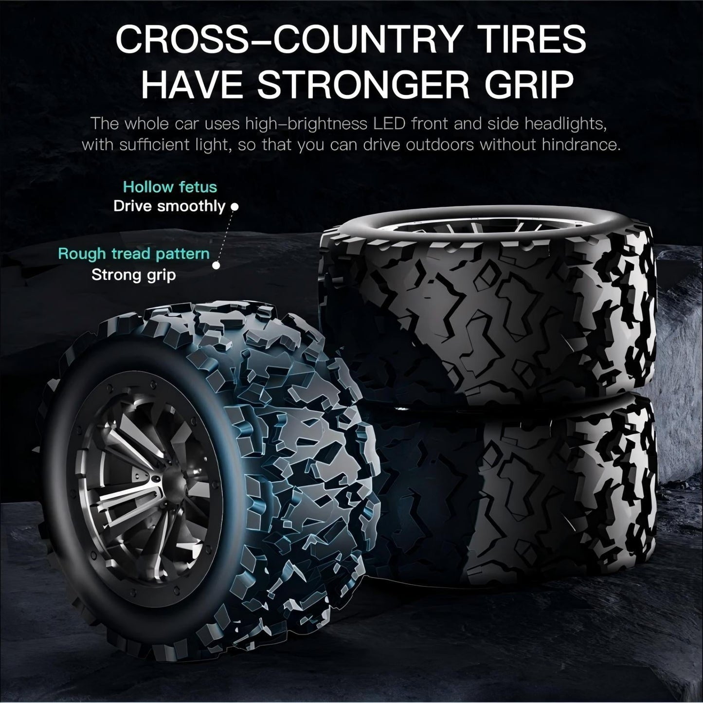 ZOGYMOZ 1:20 Scale Remote Control Car - High Speed 20KM/H RC Monster Truck, 2.4GHz Off-Road Racing Toy, 2WD All-Terrain Vehicle for Kids Boys