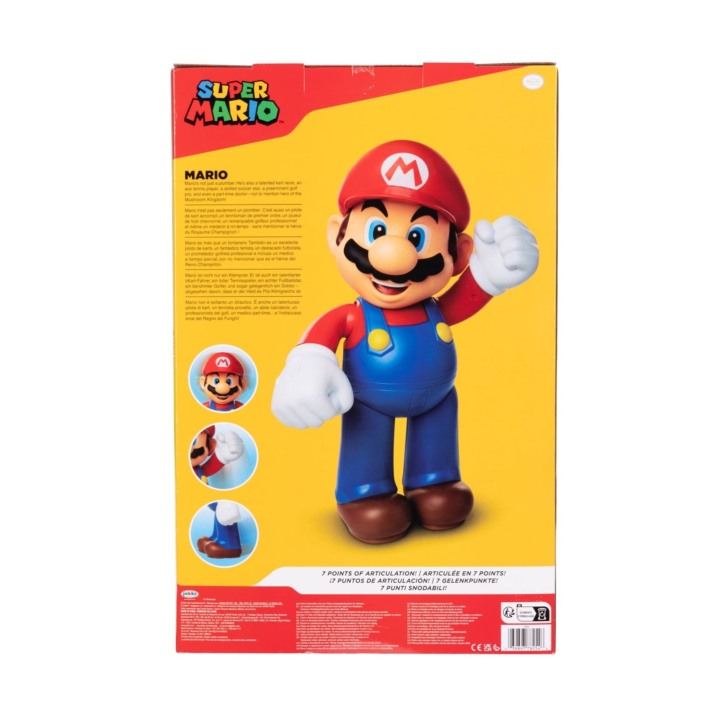 Nintendo Super Mario Official Jumbo 20 inch Deluxe Articulated Action Figure