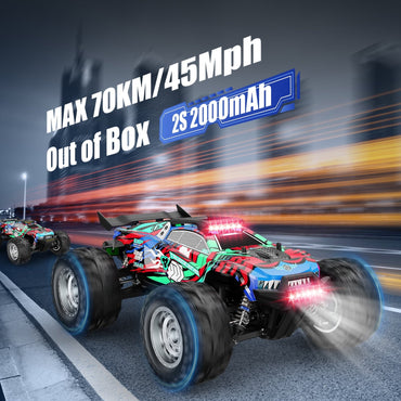 AUOSHI 2025 Professional Racing RC Cars for Adults with ESP Brushed Motor, 70+KM/H(45MPH) Top Speed,4X4 Hobby Off-Road,1:10 Remote Control CarT with Oil Filled Shocks