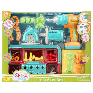 Kid Connection Tool Play Set, 25 Pieces, Toddler Toys