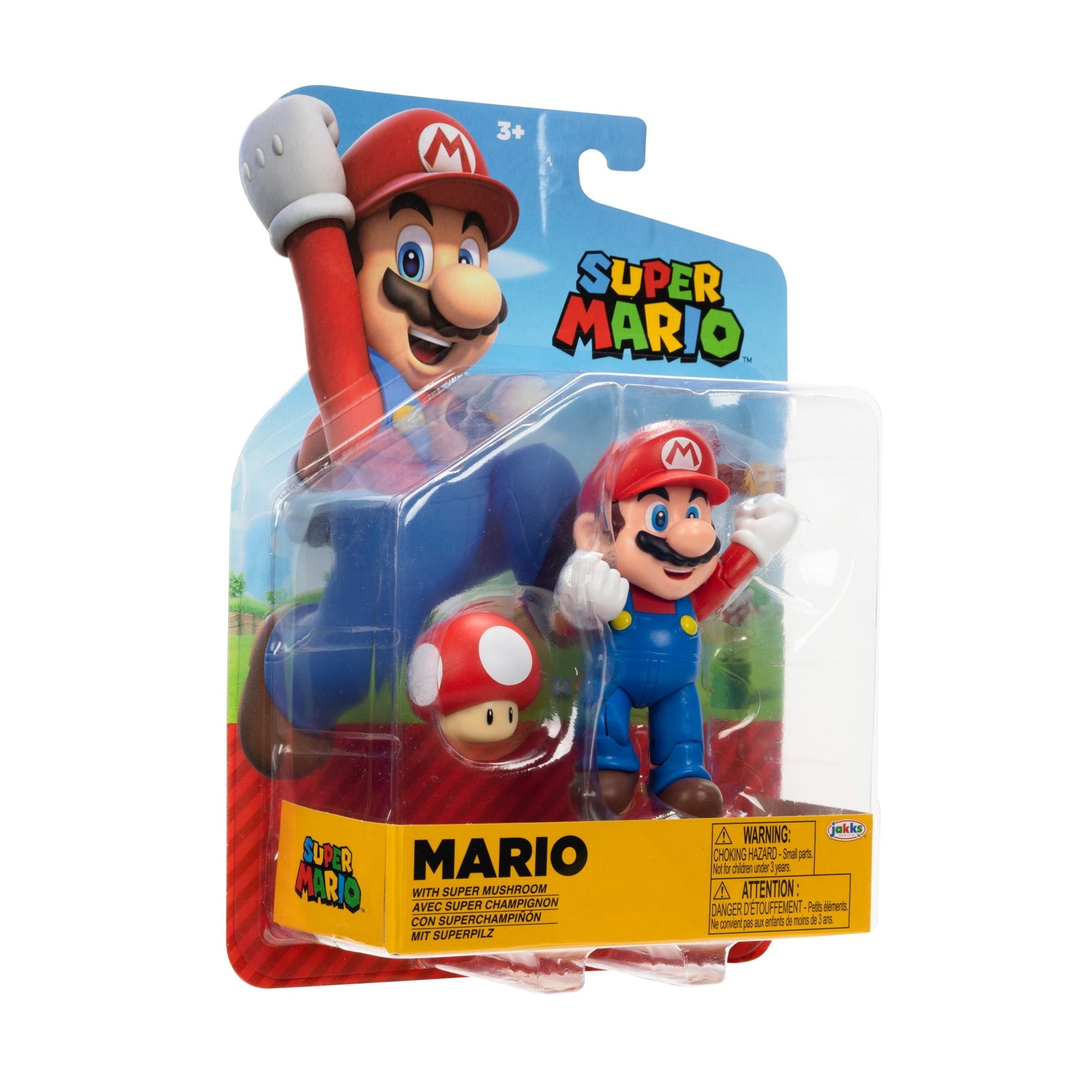 Super Mario 4" Figure - Mario w/Red Power Up