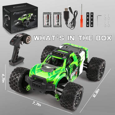 Beefunni RC Car 1:18 All Terrain, 40 MPH High Speed 4WD Off-Road RC Trucks, with 2.4 GHz Remote Control, 4X4 Waterproof Monster Truck with 2 Rechargeable Batteries, Toys Gifts for Boys Kids Adults