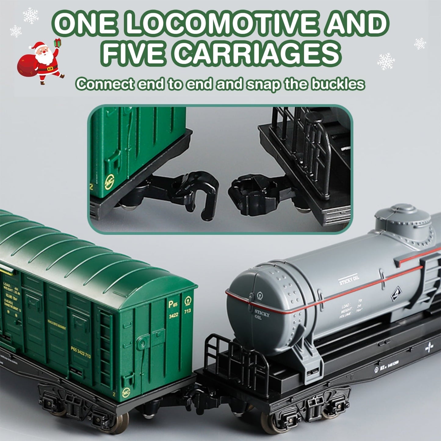 PayUSD Train Set Electric Train Toys Set for Boys Under Christmas Tree with Sounds Light Rechargeable Steam Cargo Cars Tracks for Kids Toy Indoor Toddlers Xmas Gift