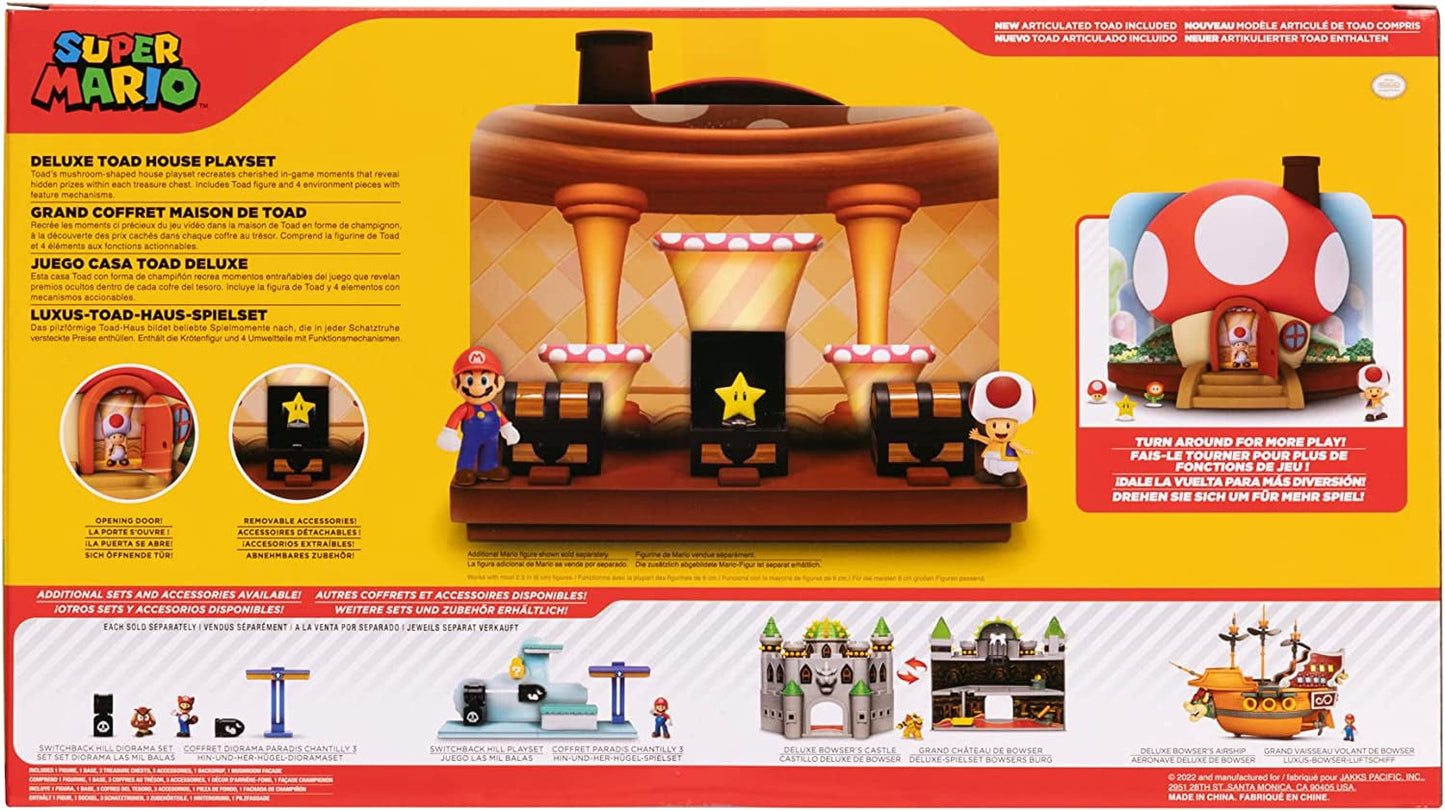 World of Nintendo Super Mario Deluxe Toad House Playset