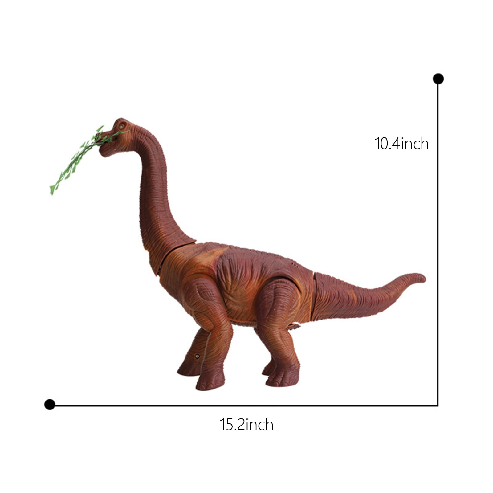STROLA Electric Toys For Toddlers, Dinosaur Toys Walk With And Lay Eggs Projection Brachiosaurus Simulation Model Toy Gifts For Boys And Girls,Plastic,Brown,Birthday Gift
