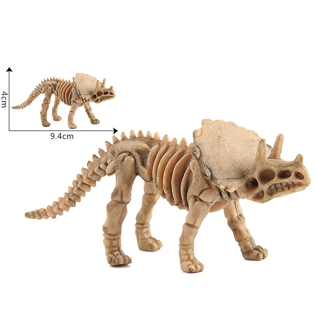 Ke1Clo 12PCS Dinosaur Fossil Skeletons, Assorted Dinosaur Skeleton Toys Small Dinosaur Figures Plastic Dinosaur Party Favors
