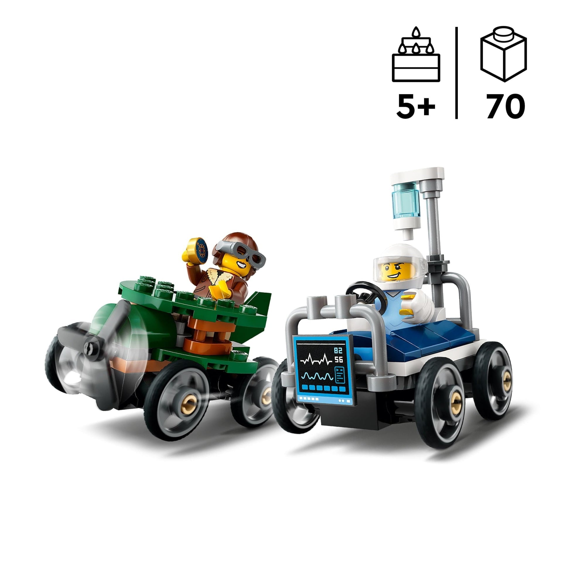 LEGO City Built For Speed Gift Set: Building Toy for Kids, Ages 5+ - 4 Sets in 1 Including 7 Minifigures and Vehicles - Gift for Christmas for Young Racing Fans - 66803