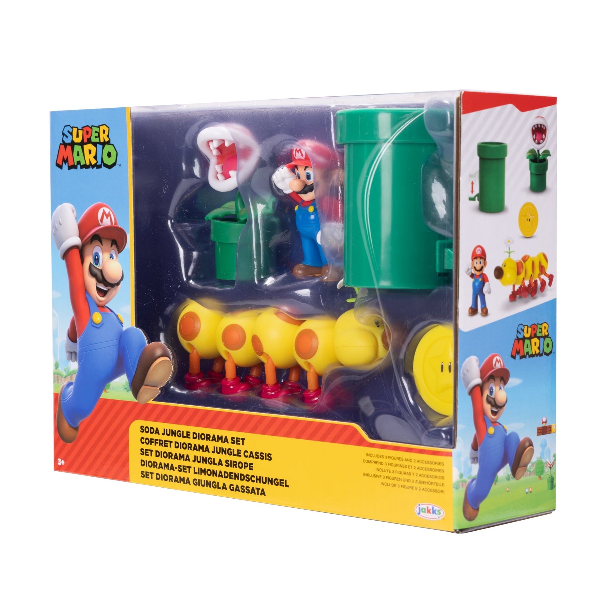 World of Nintendo Super Mario 2.5 inch Action Figure Playset Soda Jungle Diorama