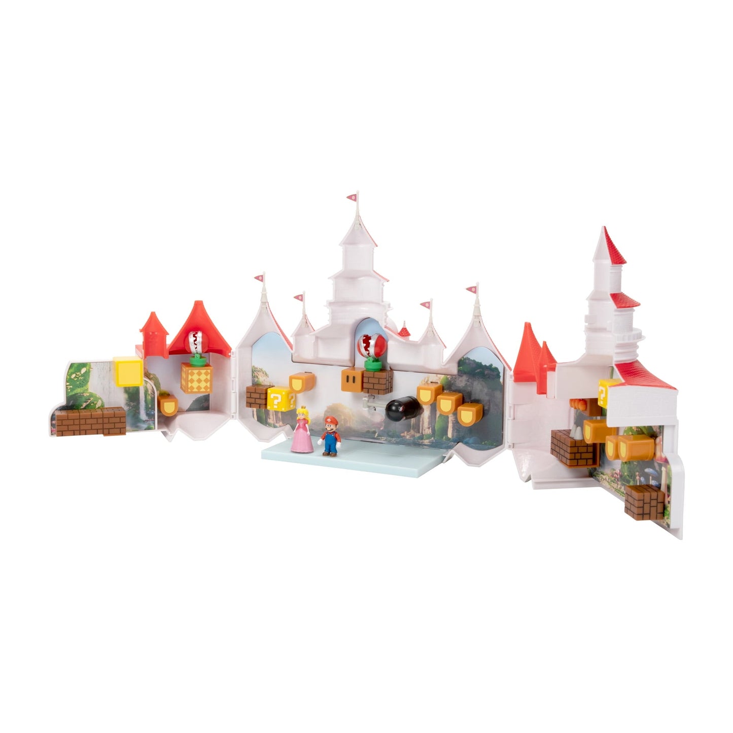 The Super Mario Bros. Movie Mushroom Kingdom Castle Playset with Mini Mario and Peach Action Figures