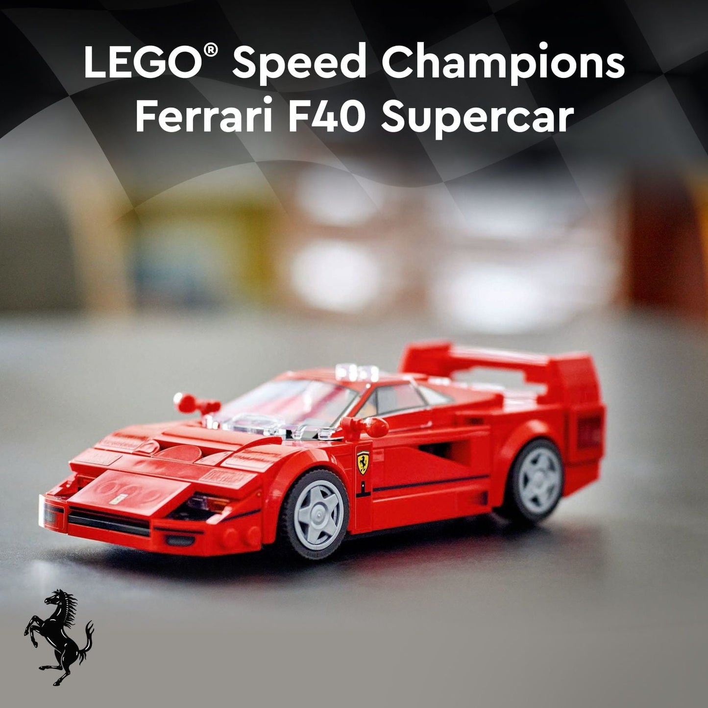 LEGO Speed Champions Ferrari F40 Supercar, Toy Car Model Building Set, Ferrari Gift Idea, 76934
