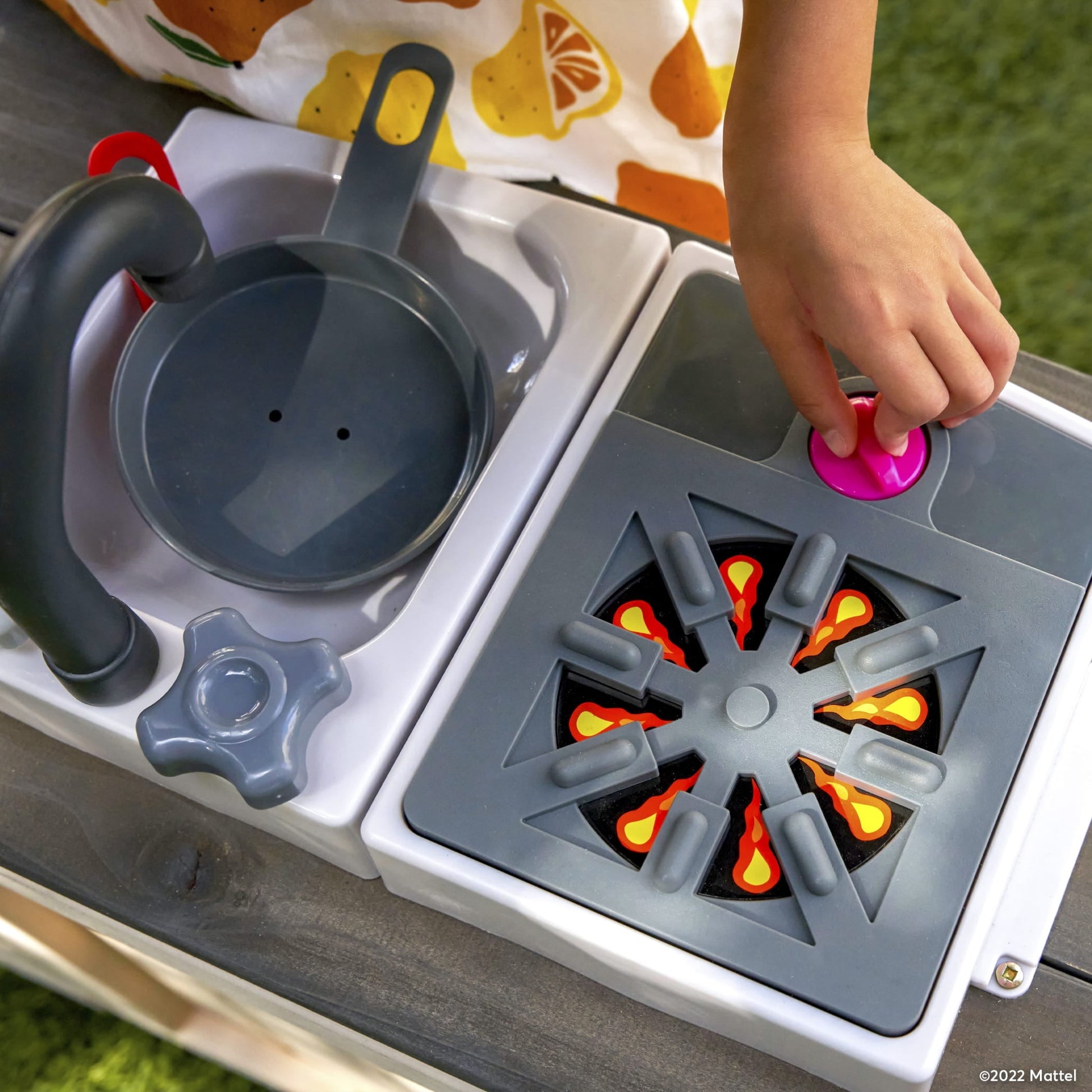 KidKraft Barbie™ Seaside Wooden Outdoor Playhouse with Attachable Doll Table and Chairs