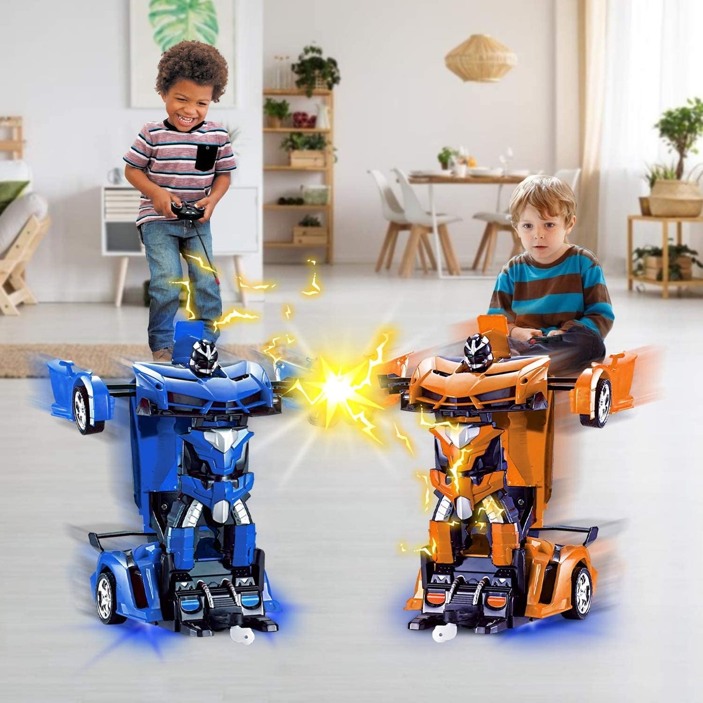 Remote Control Cars, Transform Car Robot, RC Cars for Kids, Boys Gifts Ages 4 5 6 7 8 9 10 11 Year Old Gift