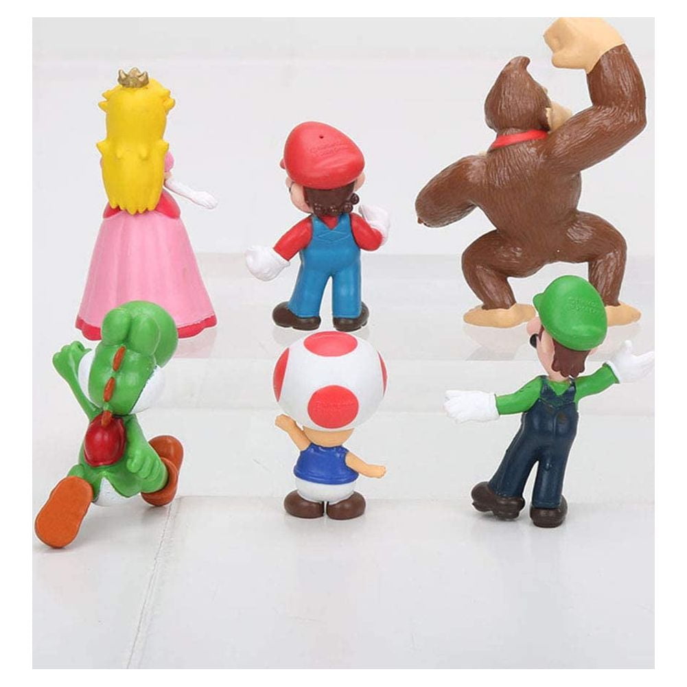 GLtrendy Toys New Super Mario Bros 1.5-2.75´´ Figures Set 6 pcs