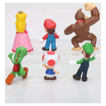 GLtrendy Toys New Super Mario Bros 1.5-2.75´´ Figures Set 6 pcs