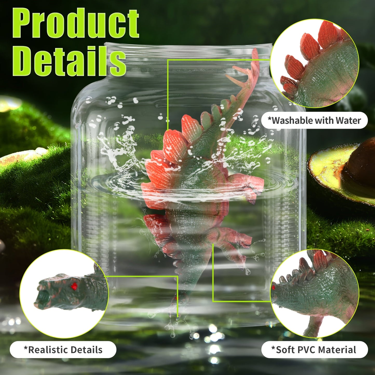 Dinosaur Toys for Kids 3-8 | 46PCS Kids Dinosaur Toys Playset with Realistic Jurassic Dinosaurs, Trees, Eggs & Fence – Educational Dino Toys for Toddler Boys & Girls