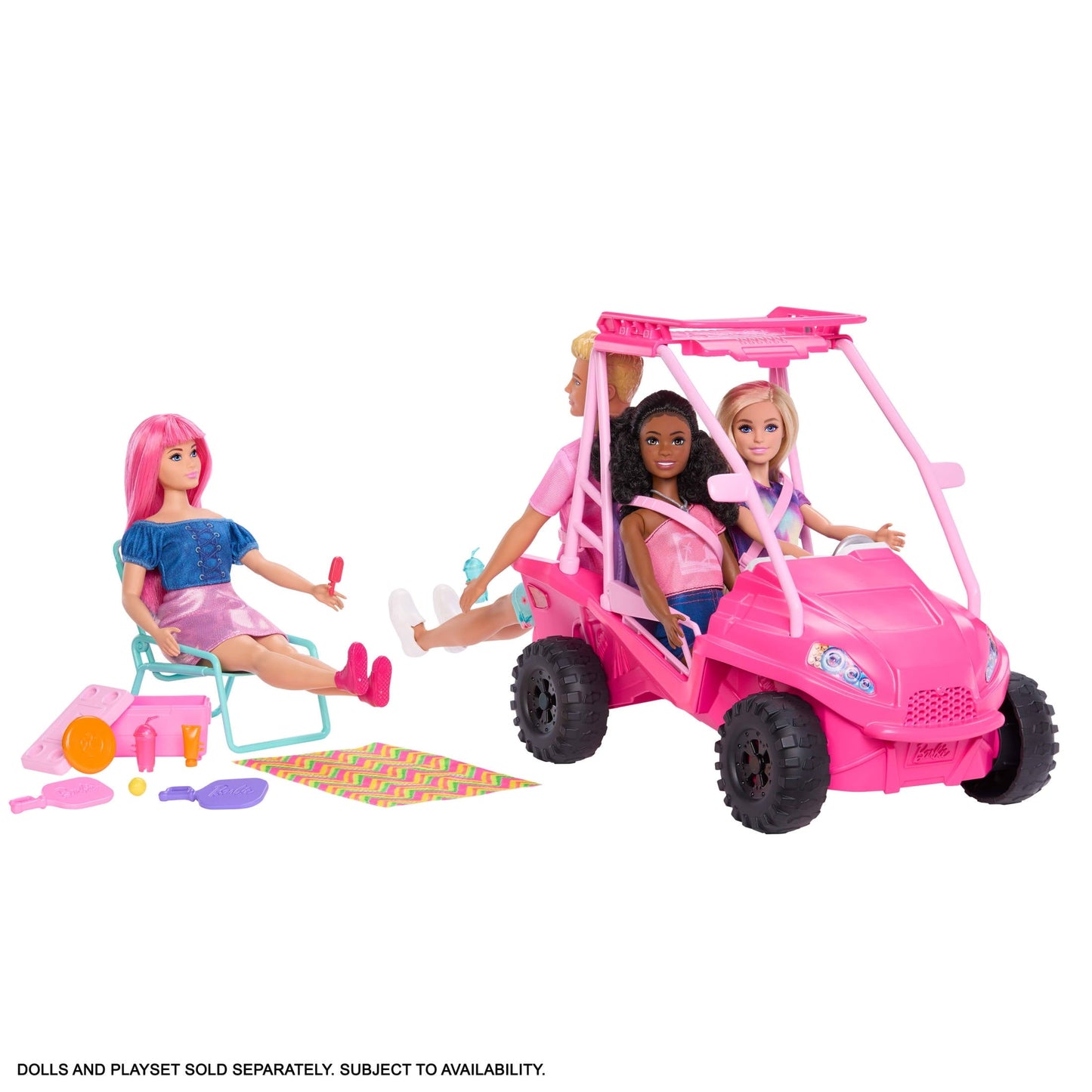 Barbie Mysteries: Beach Detectives Ultimate Beach Buggy Vehicle Playset with 10+ Accessories
