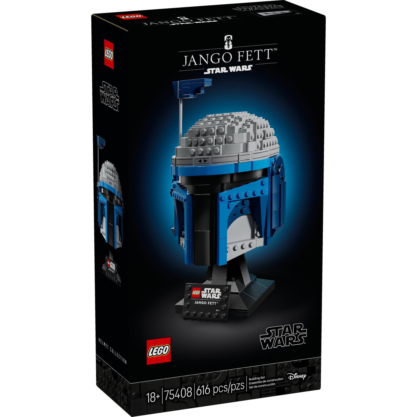 LEGO Star Wars Jango Fett Helmet - DIY Model Kit For Adults 18+ - Collectible Building Set - Room Decor Idea For Attack of the Clones Fans - Unique Gift Idea for Men and Women - 75408