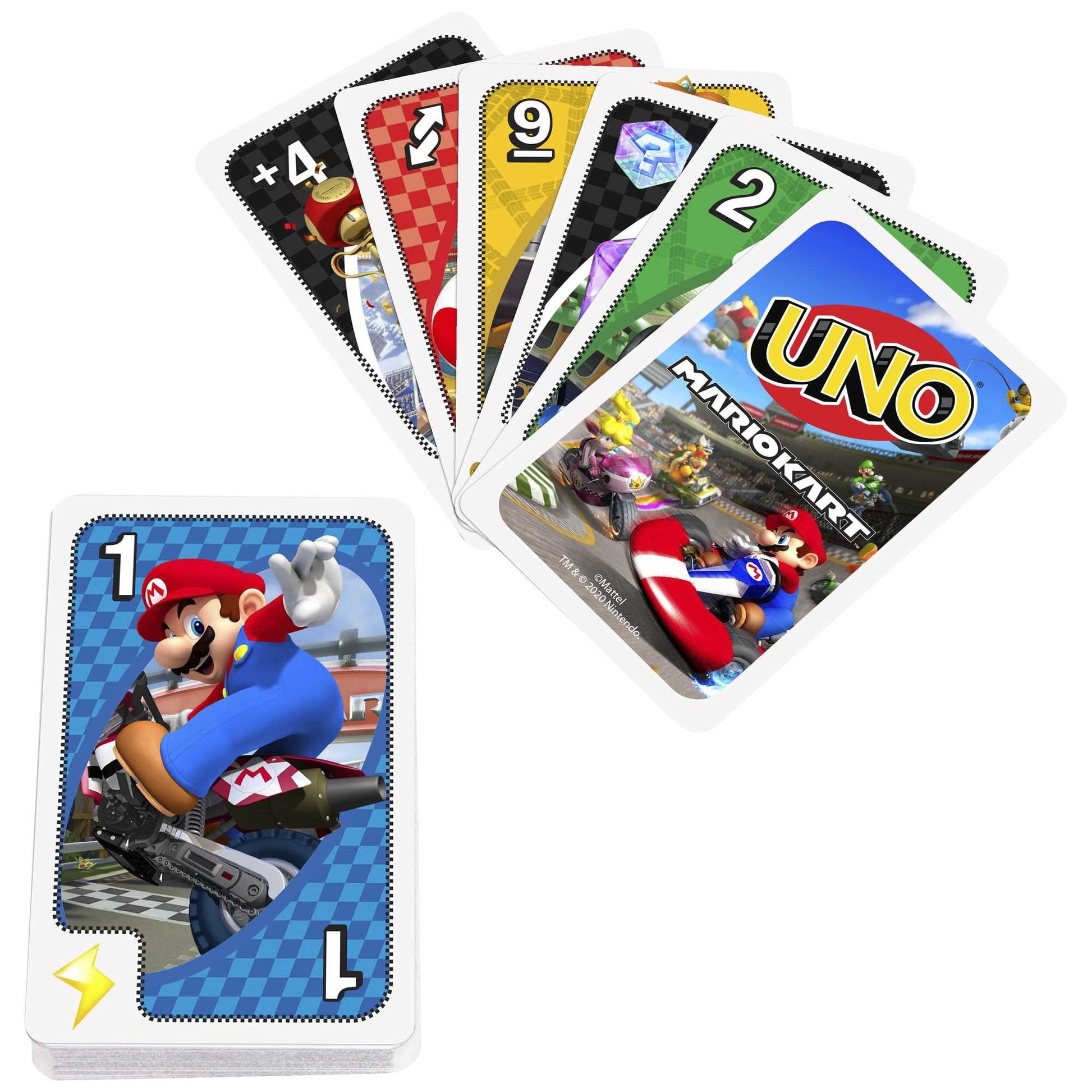 UNO Mario Kart Card Game for Kids, Adults and Game Night with Special Rule for 2-10 Players