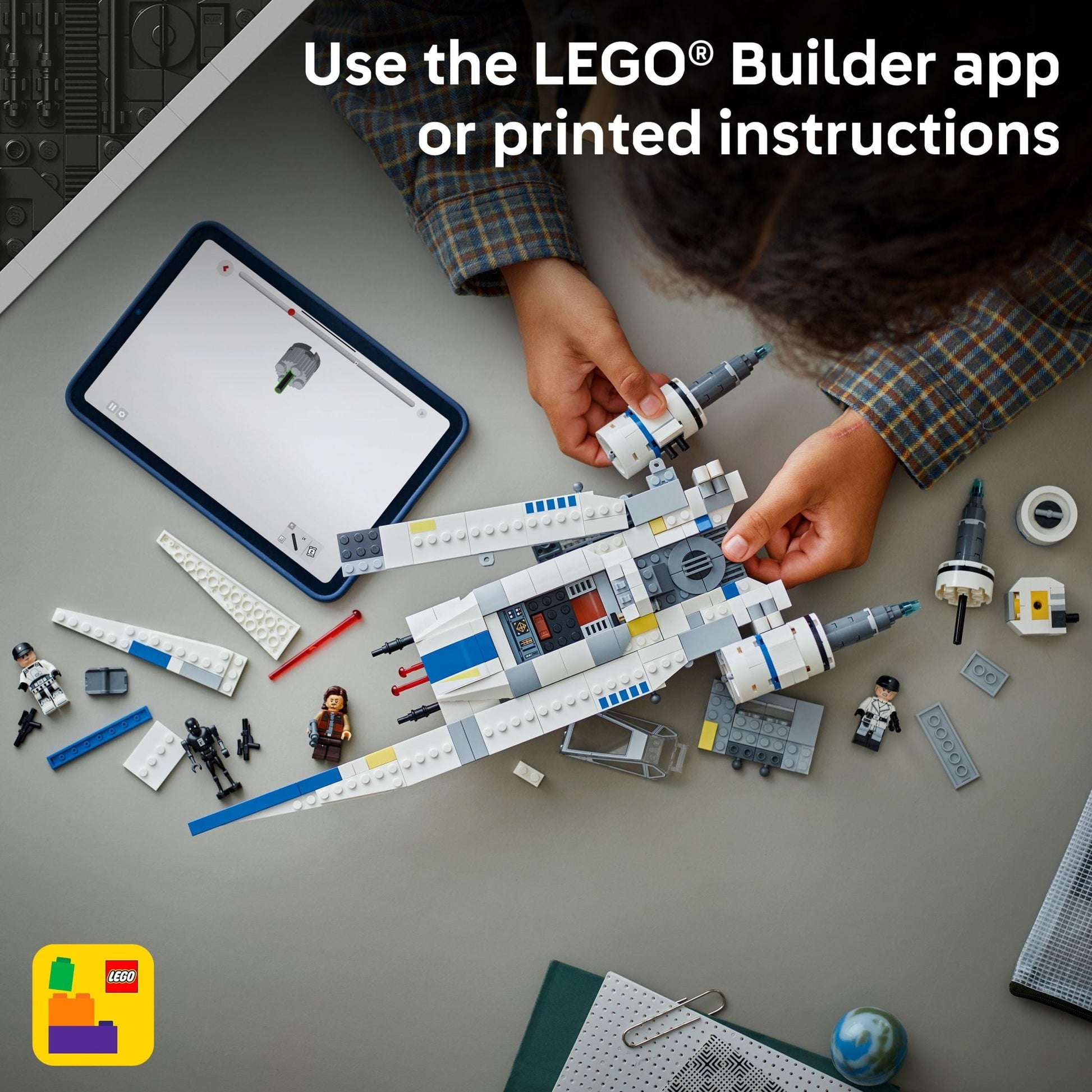 LEGO Star Wars Rebel U-Wing Starfighter Building Set - Includes Cassian Andor, Dedra Meero and K-2SO - Model Action Toy for Andor Fans - Birthday Gift Idea for Boys, Girls, Kids, Ages 8+ - 75399