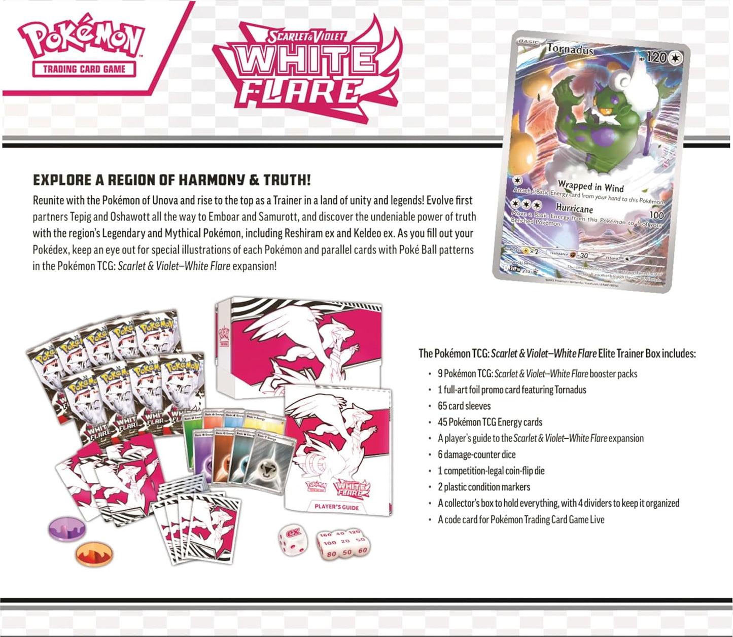 Pokemon Trading Cards Scarlet & Violet 10.5 White Flare Elite Trainer Box