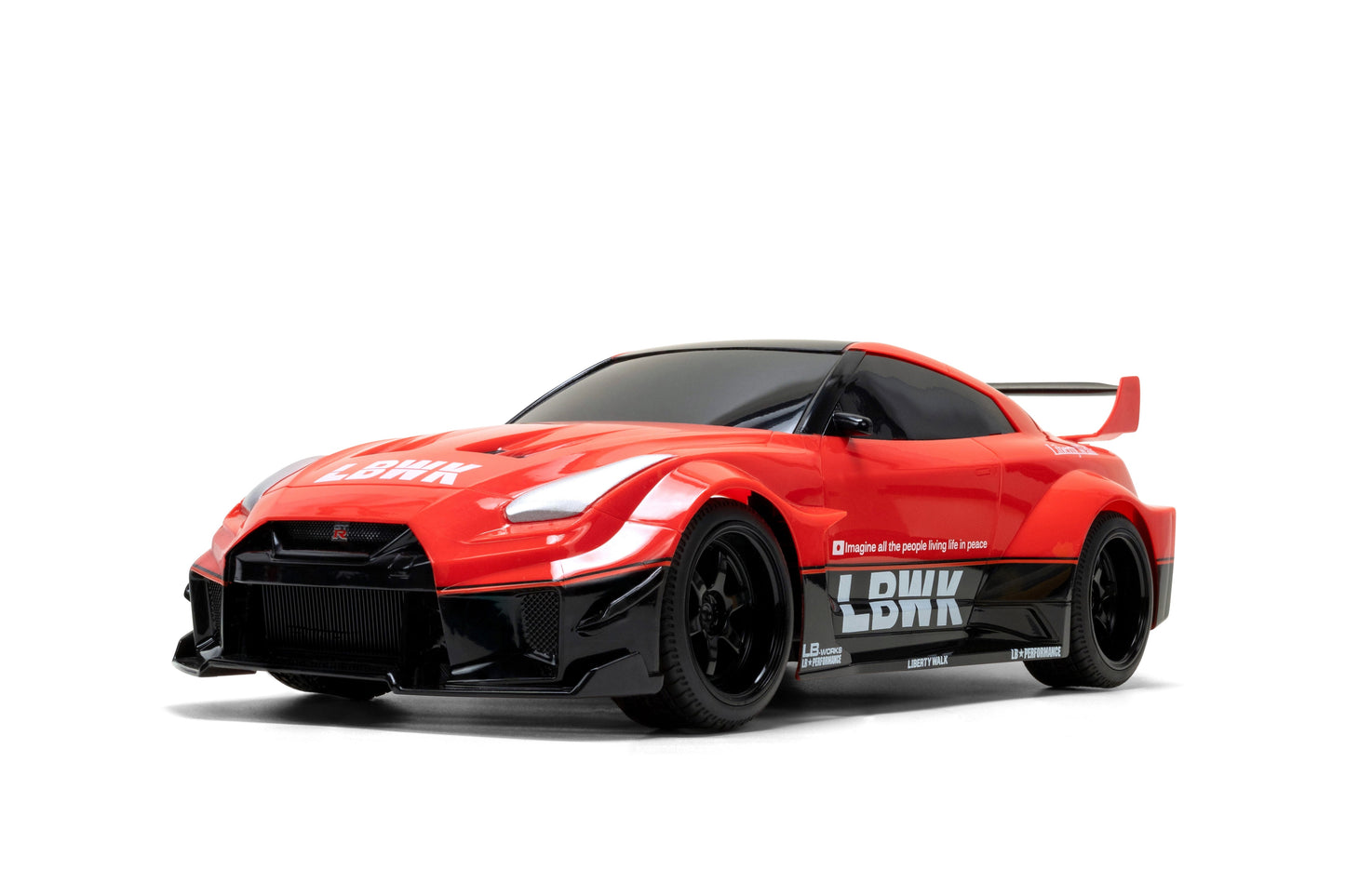 Jada 2020 Nissan GT-R R35 Liberty Walk – 1:16 RC – USB Rechargeable with Turbo Boost, Radio Control Cars (Red)