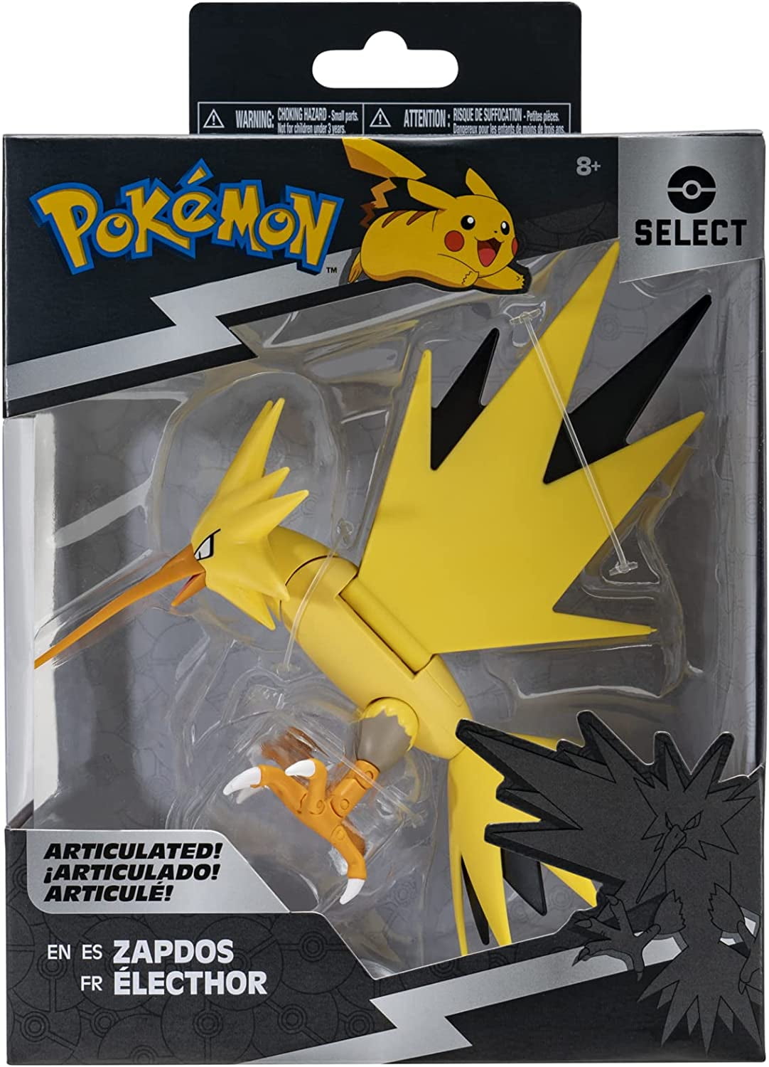 Jazwares Pokemon Select Series 2 Collectible Zapdos Action Figure, 6"