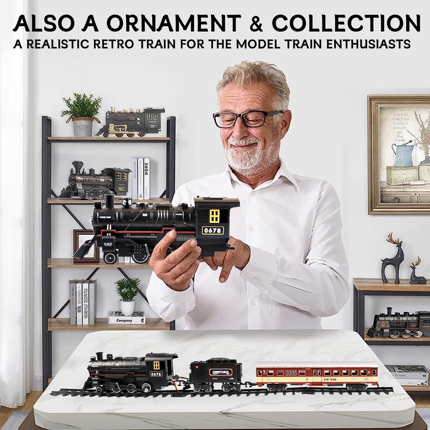 JUGAAD LIFE Train Set for Kids with Remote Control Electric RC Train Toys for Boys Girls Birthday Gifts for Kids 3 4 5 6 7 Years Old