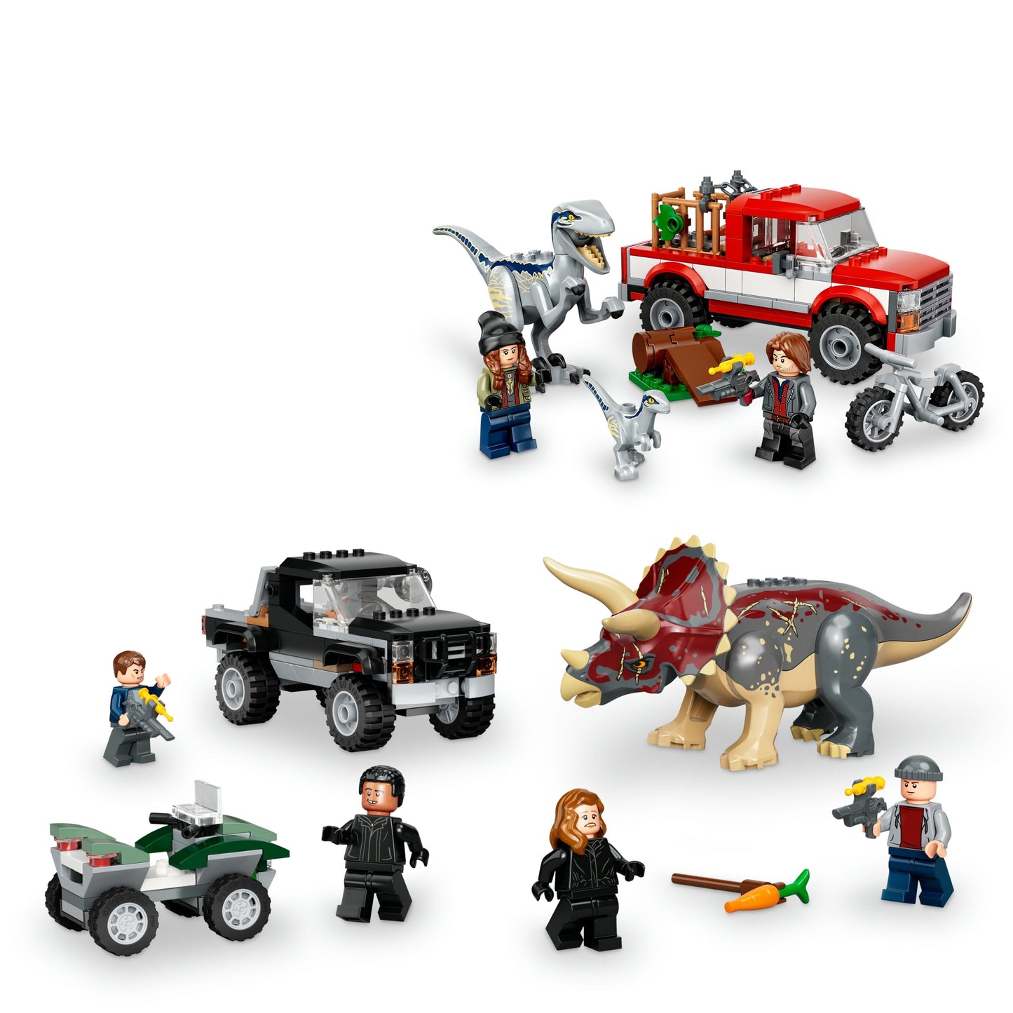 LEGO Jurassic World Dino Combo Pack 66774 Toy Value Pack, 2 in 1 Triceratops and Velociraptor Gift Set, Jurassic World Toy with Dinosaur and Truck Toys, Christmas Gift for Kids Ages 7 and Up